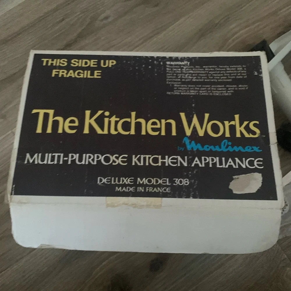 Moulinex The Kitchen Works Deluxe Model 308 Tested Works vintage